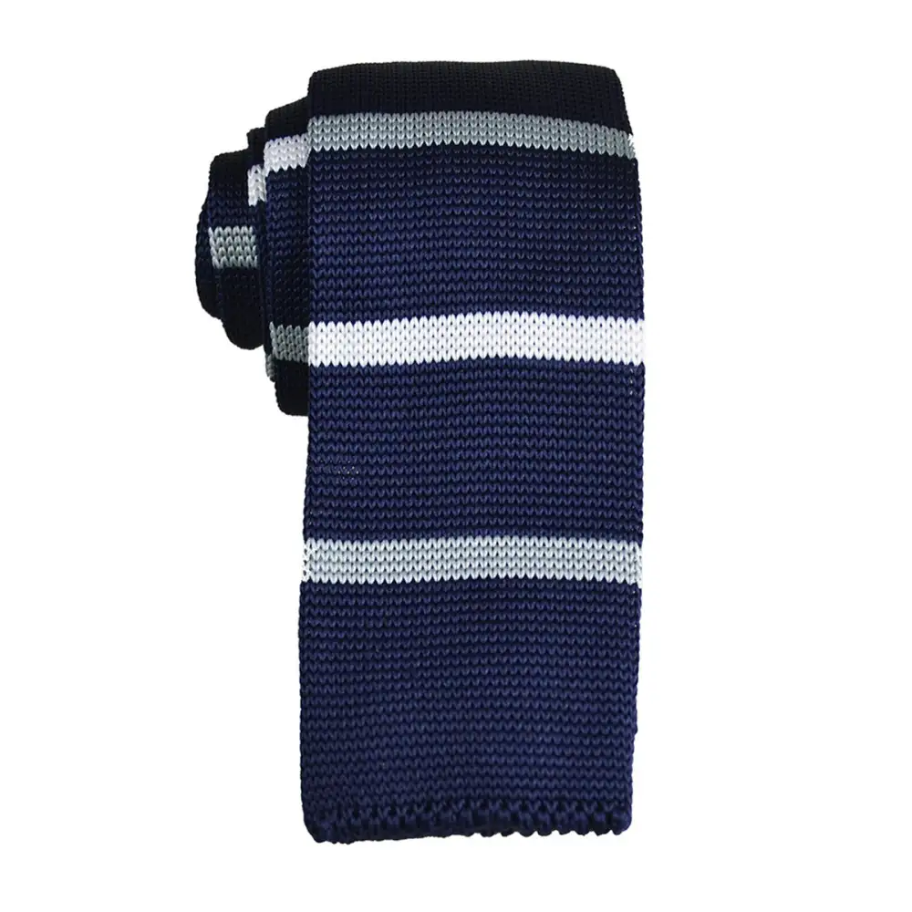 Refined Striped Men's Knit Tie