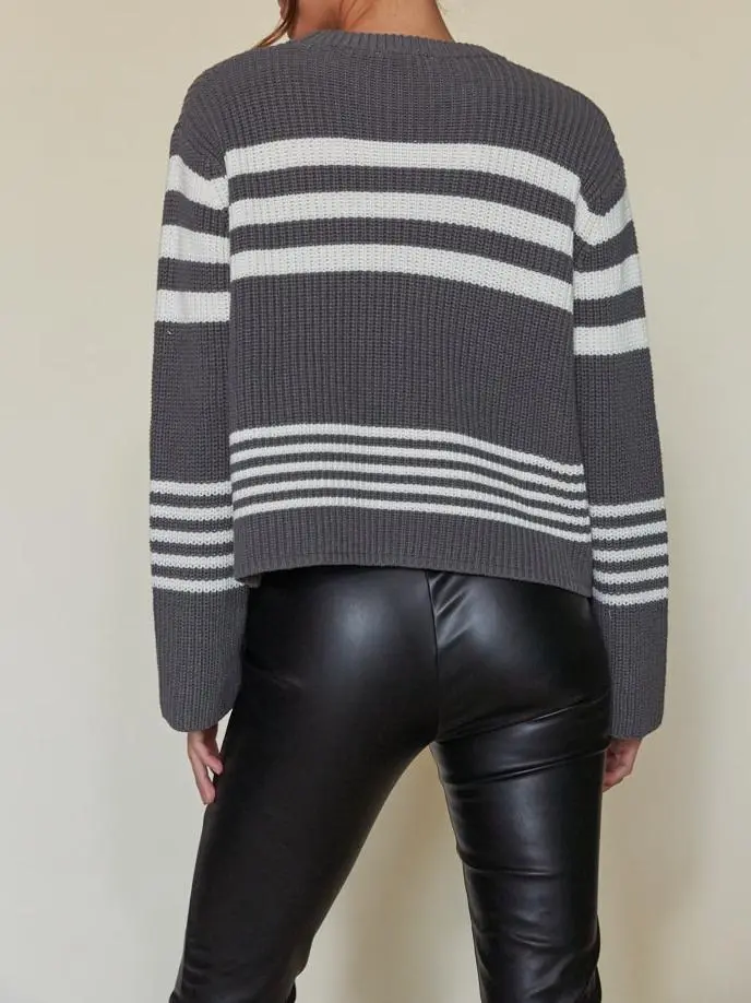 Striped Knit Pullover