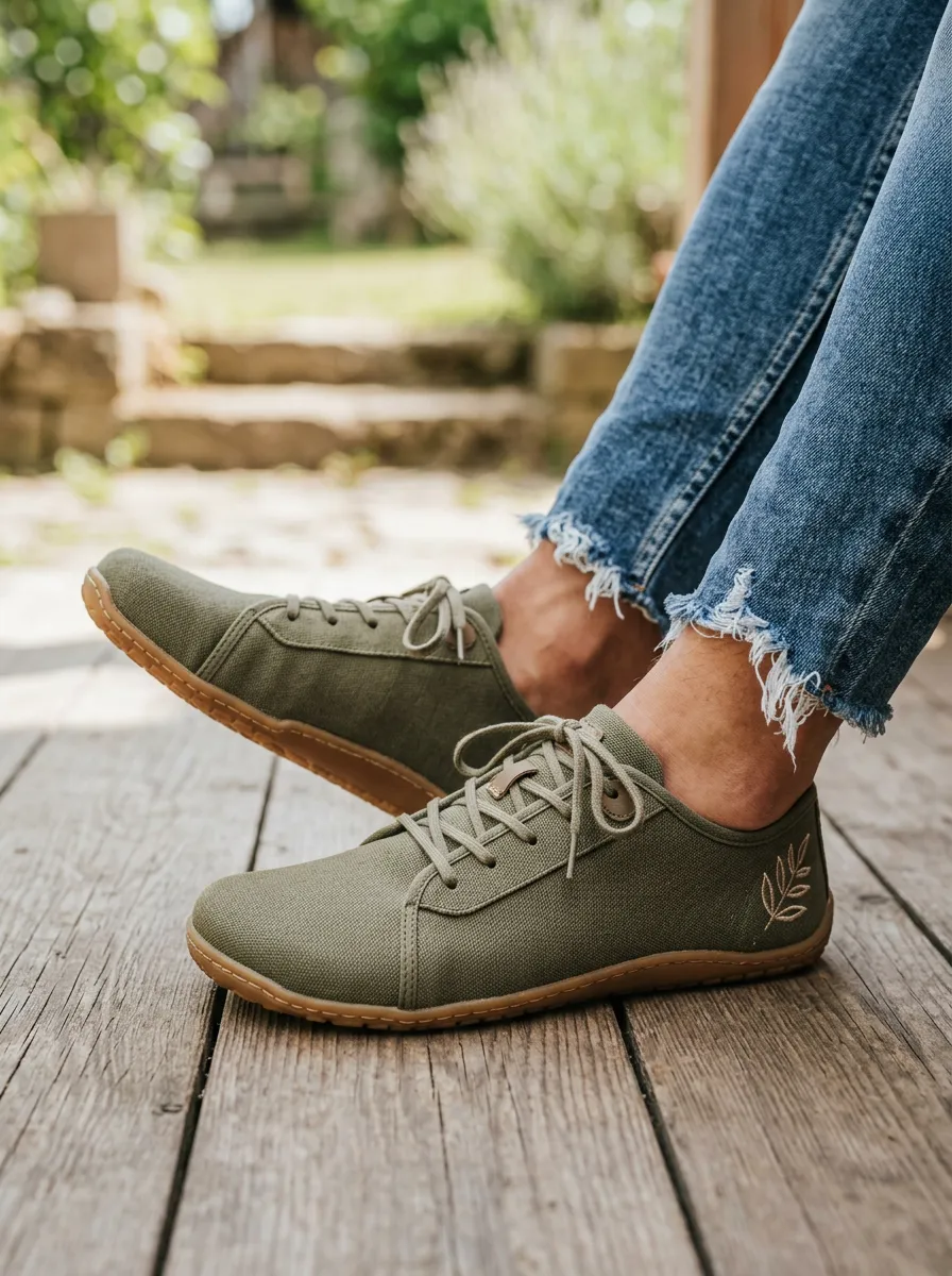 Minimal Leaf Graphic Essential Unisex Barefoot Shoes