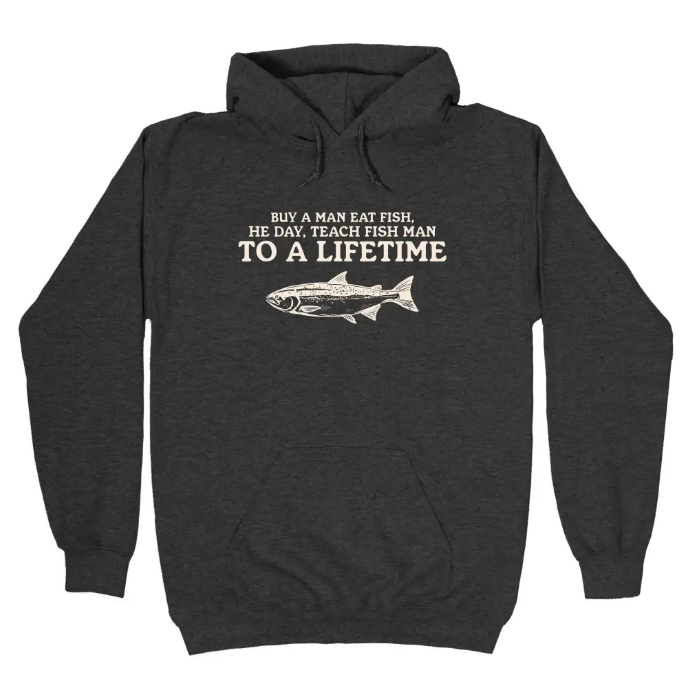 Illustrated Fish Pullover Hoodie