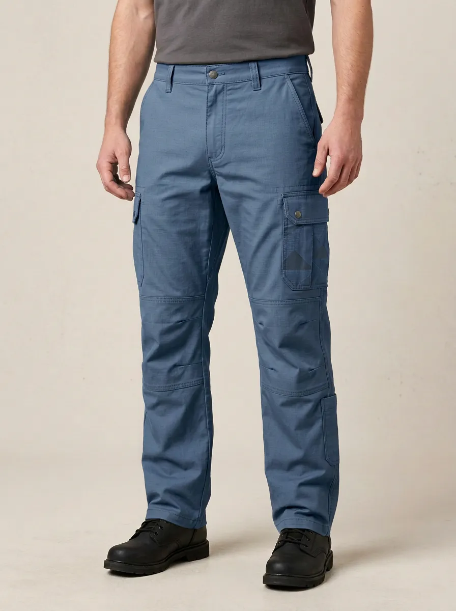 Unisex Geometric Pattern Printed Tactical Work Pants