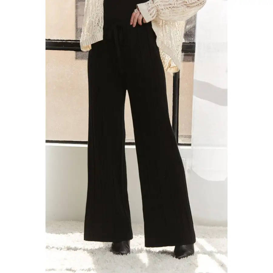 Adora Tied Wide Leg Knit Pants