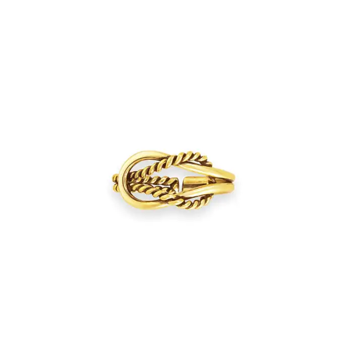 Two-Strand Knot Brass Ring