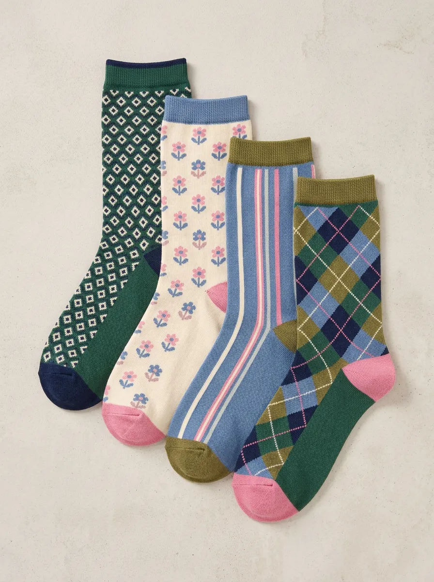 Women's Four Pair Casual Socks