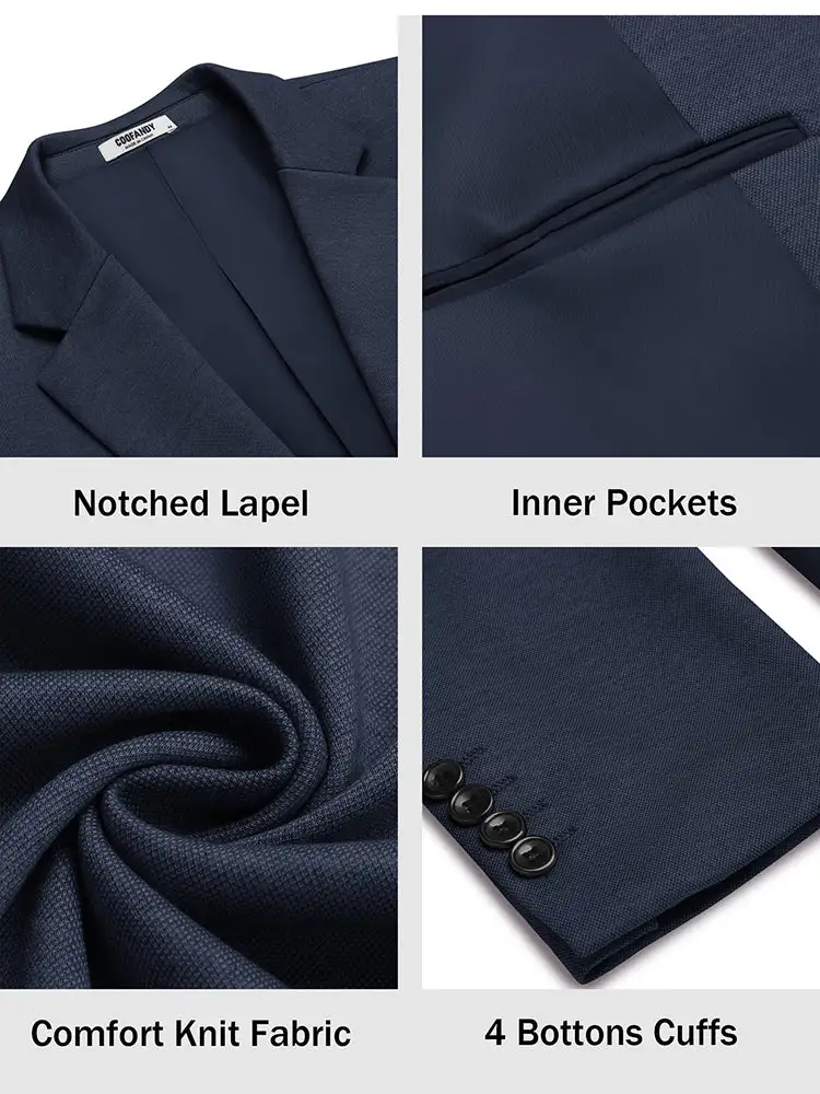 Casual Knit Two Buttons Suit Jackets