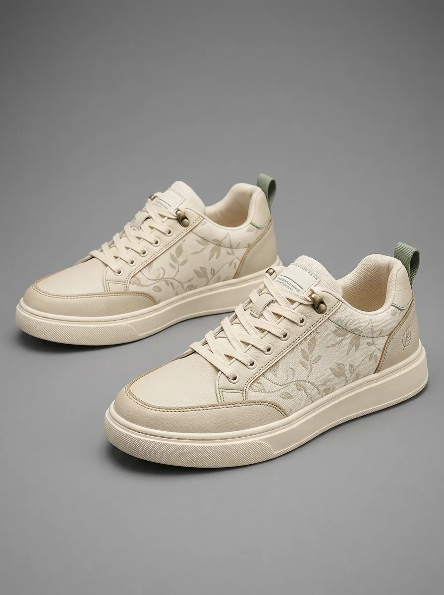 Men's Botanical Nature Lover Leaf Pattern Patterned Skate Shoes