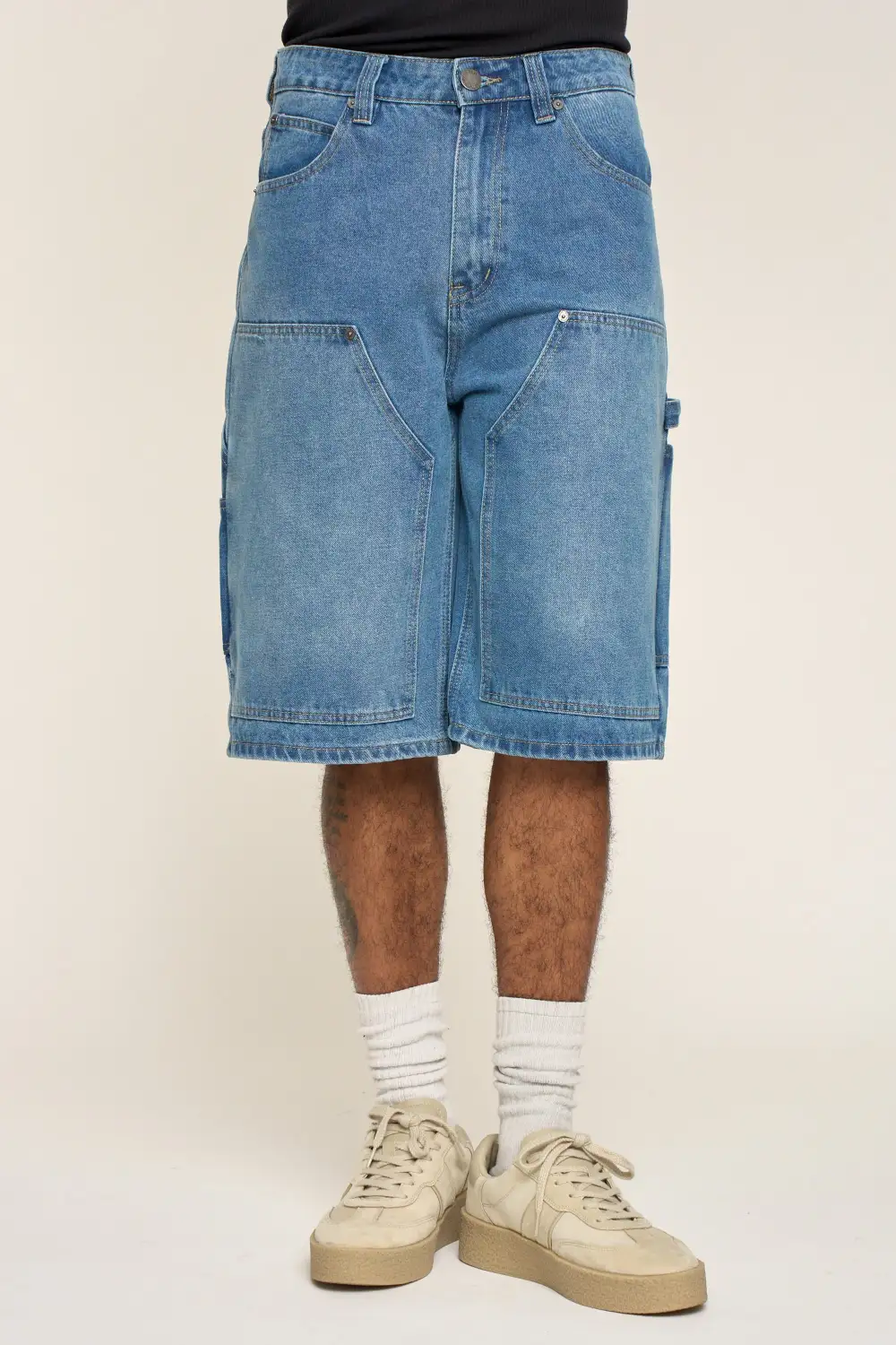 Men's Baggy Fit Carpenter Denim Shorts