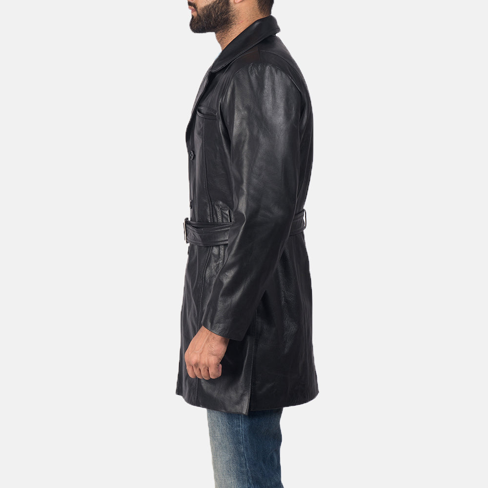 Men's Refined Leather Coat