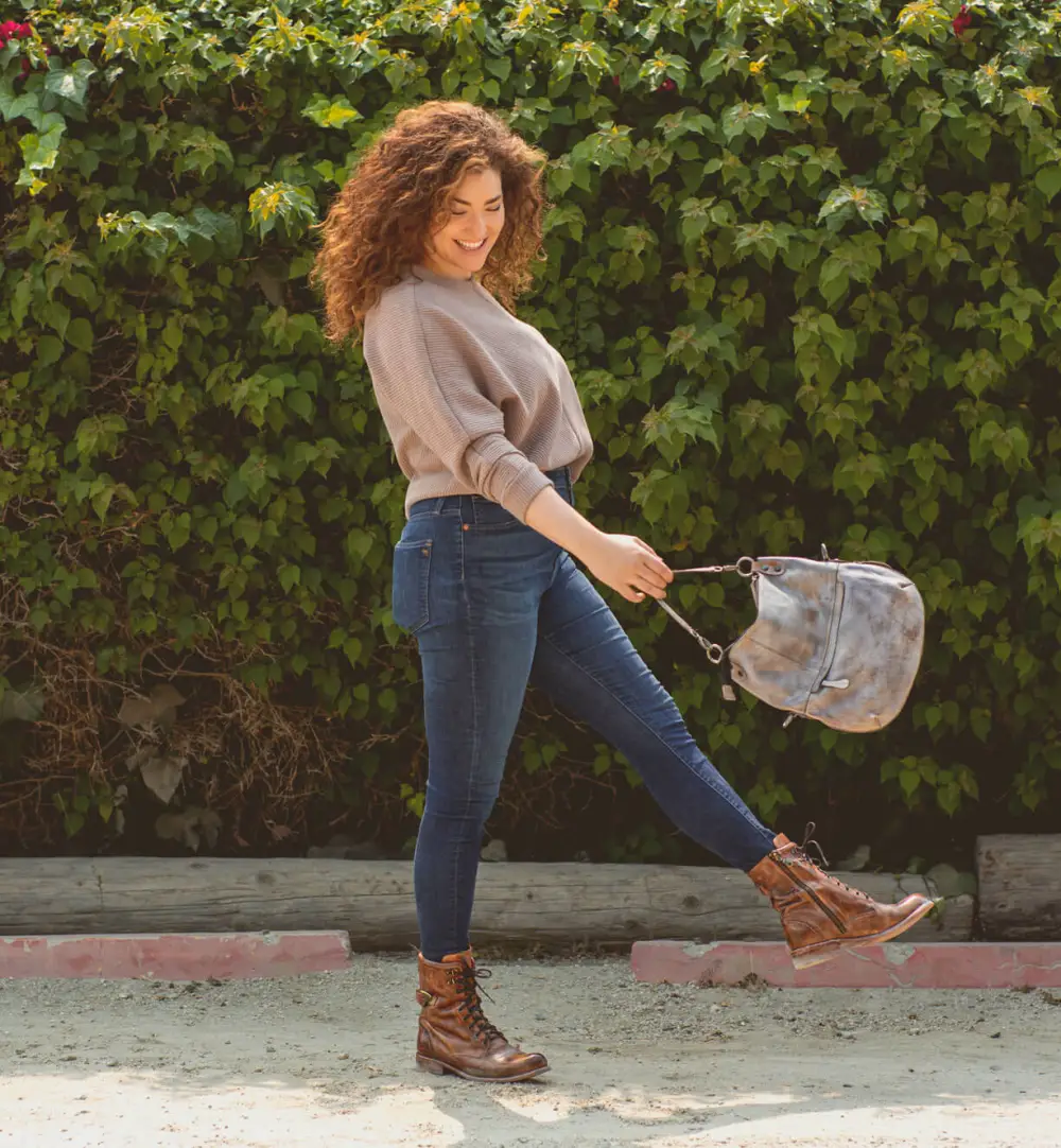 Wingtip Lace-Up Combat Boots