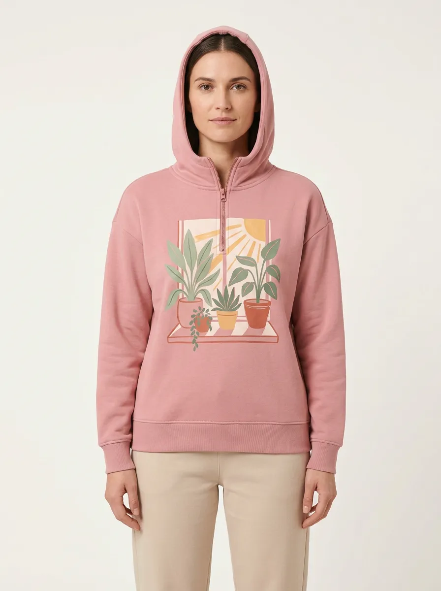 Women's Hooded Graphic-Print Hoodie