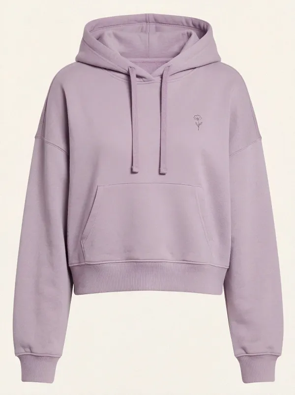 Women's Minimalist Floral Line Art Printed Hoodie