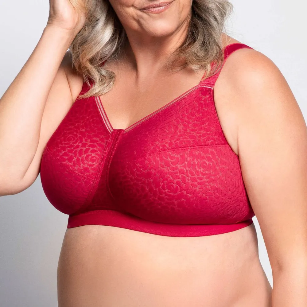 Women's Wireless Two-Part Cup Adjustable Straps Mesh Bra