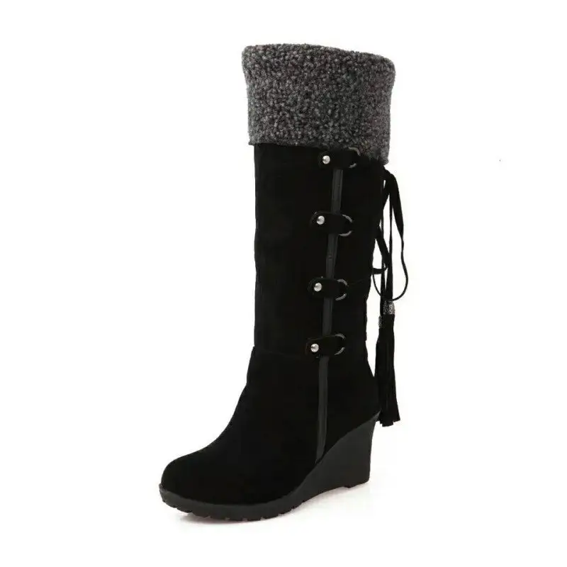 Fur Lined Wedge Boots