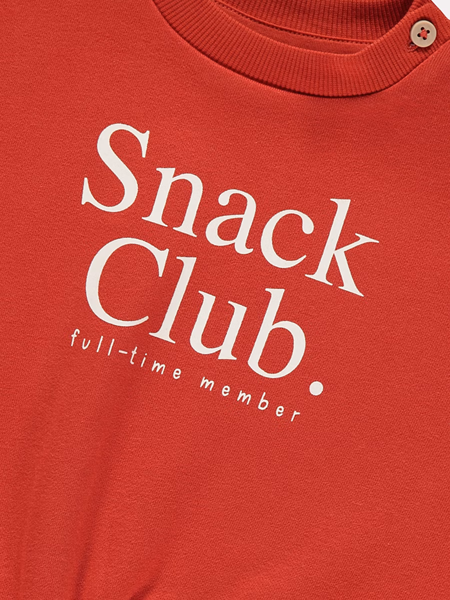 Red Snack Club Sweatshirt detail 1