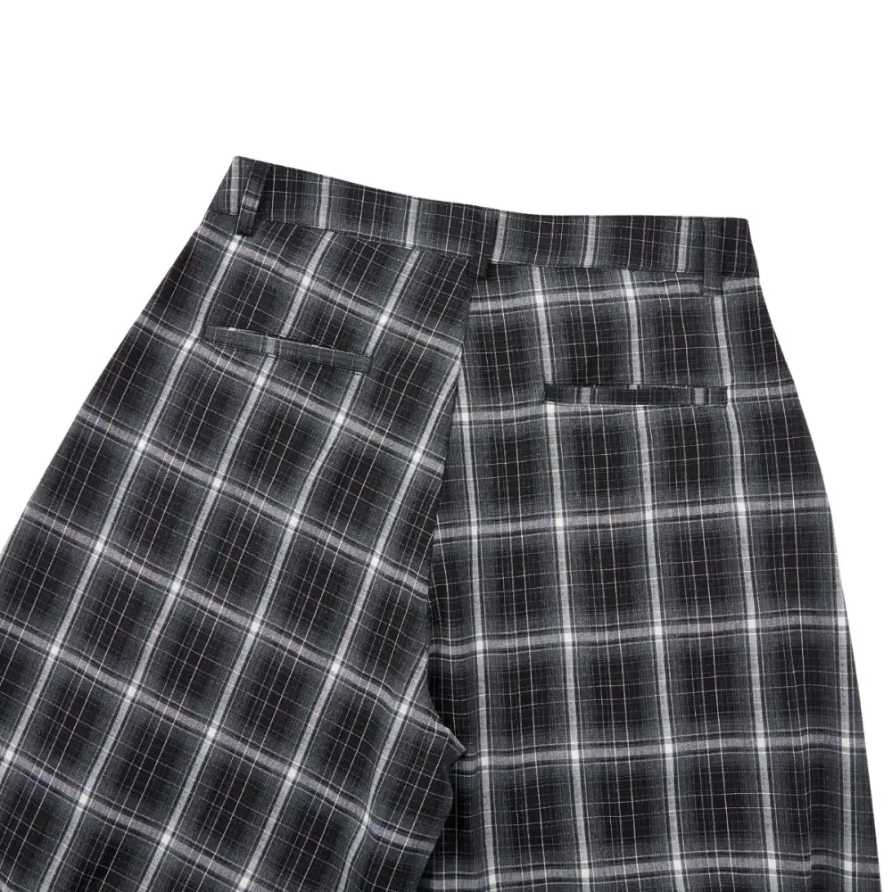 Baggy Plaid Casual Pants