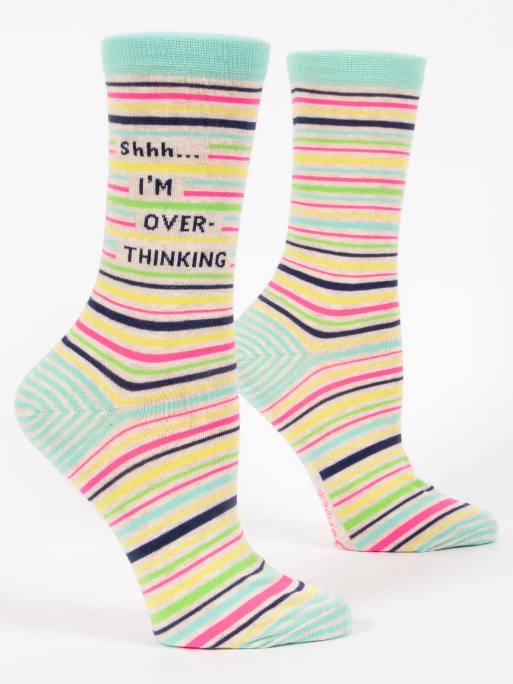 Women's Shhh I'm Over Thinking Crew Socks