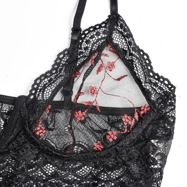 Halter Heart Detail Lingerie Set