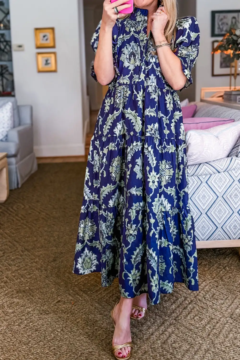 Wearable Cut Floral Printed Ruffle Dress