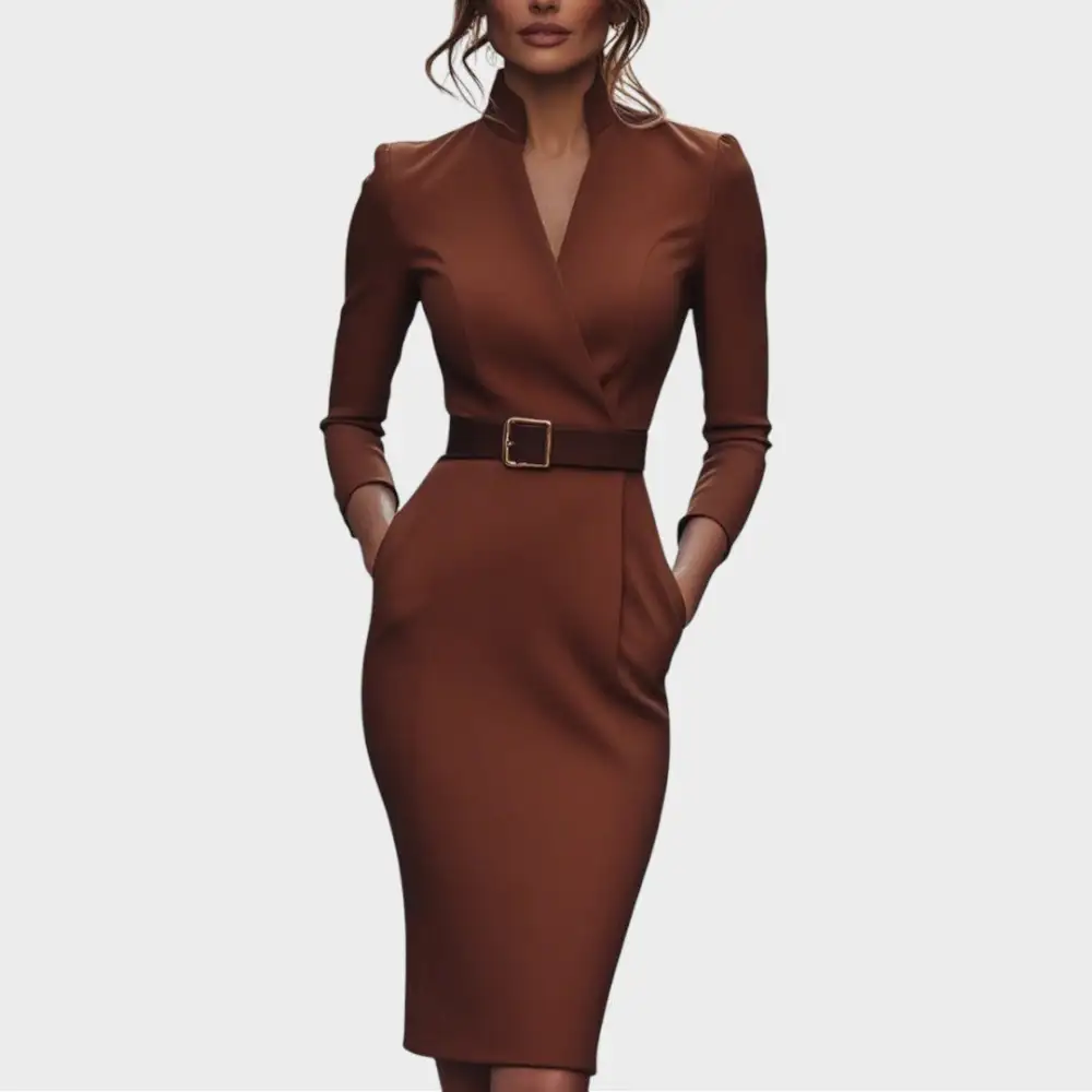 Relaxed Belted Everyday Midi Dress