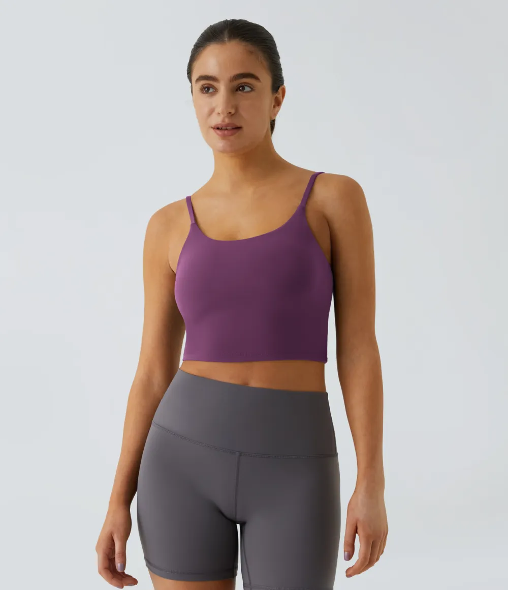 Basic Padded Workout Cropped Tank Top
