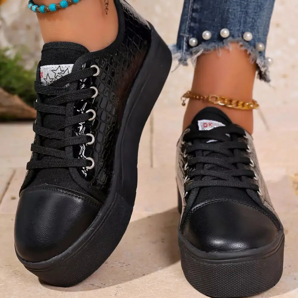 Essential Round Toe Platform Sneakers