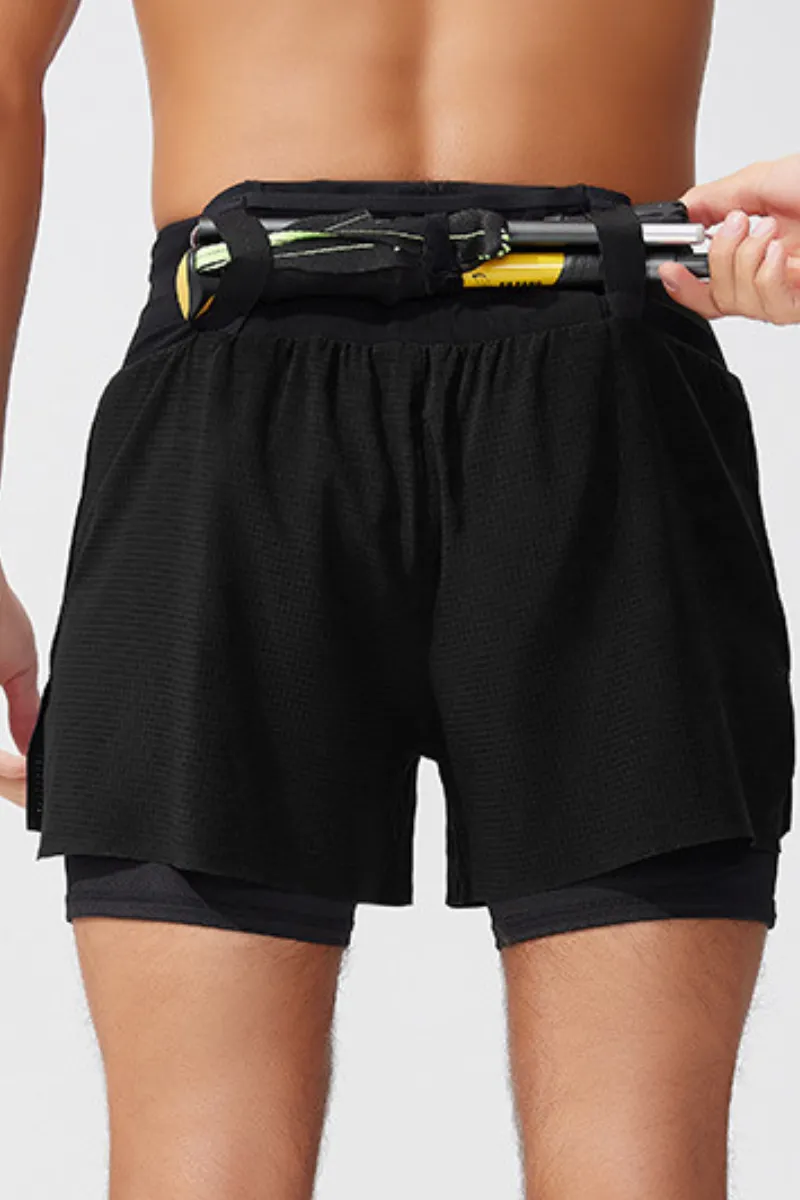 Quick Dry Breathable Dual Layer Athletic Shorts