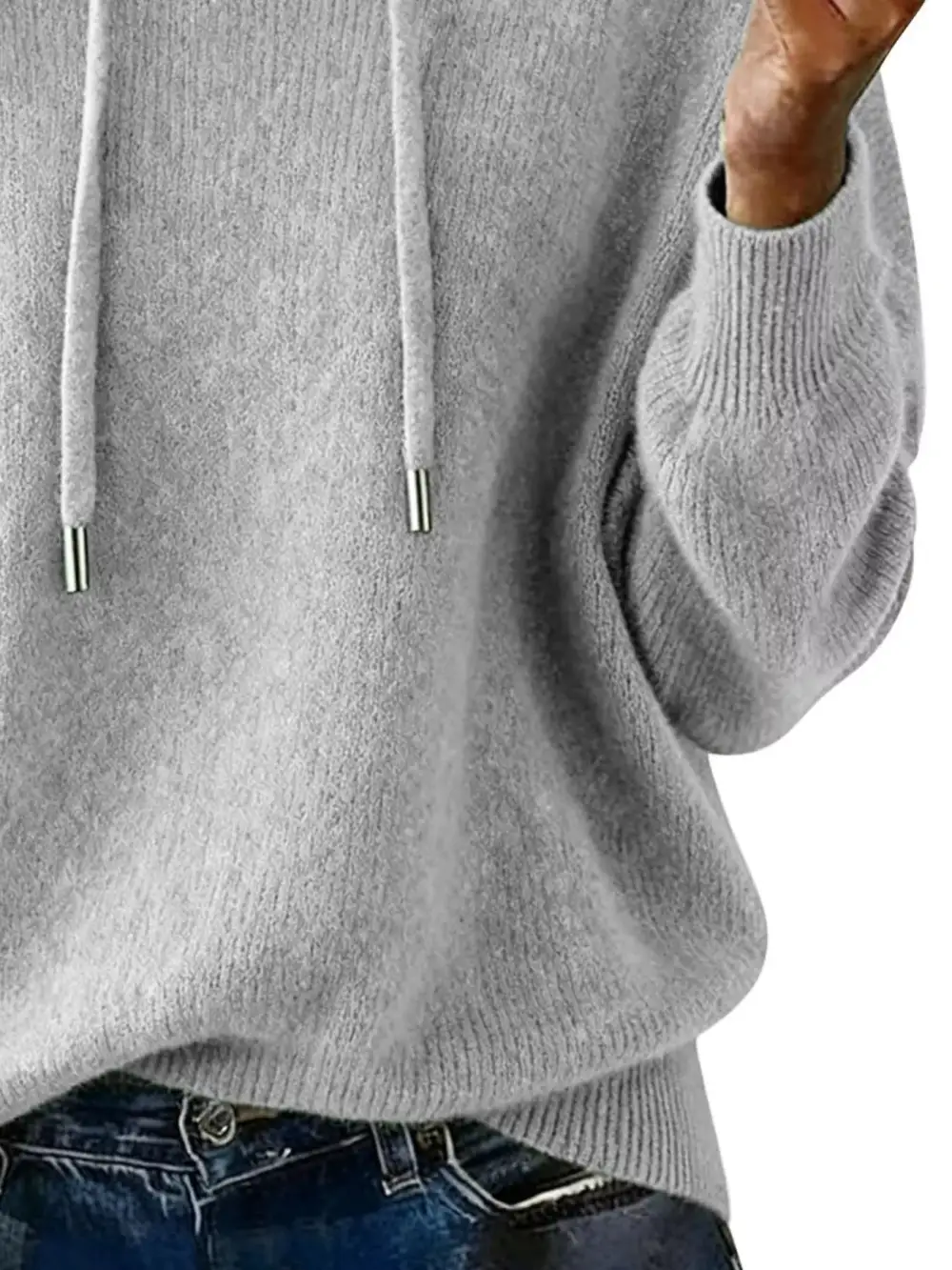 Modern Drawstring Long Sleeve Sweater