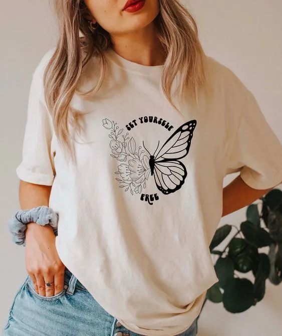 Butterfly Quote Cotton Tee