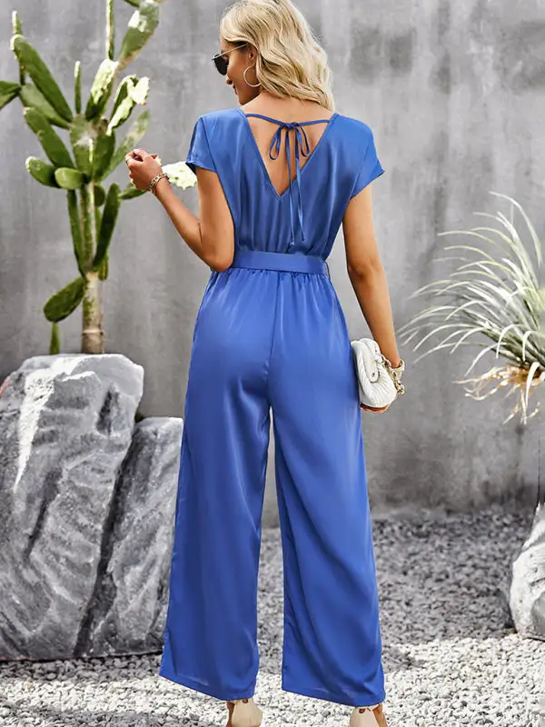 Elegant Clean V Neck Everyday Jumpsuit