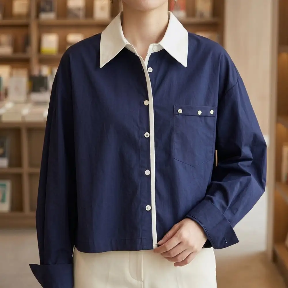 Contrast Loose Shirt