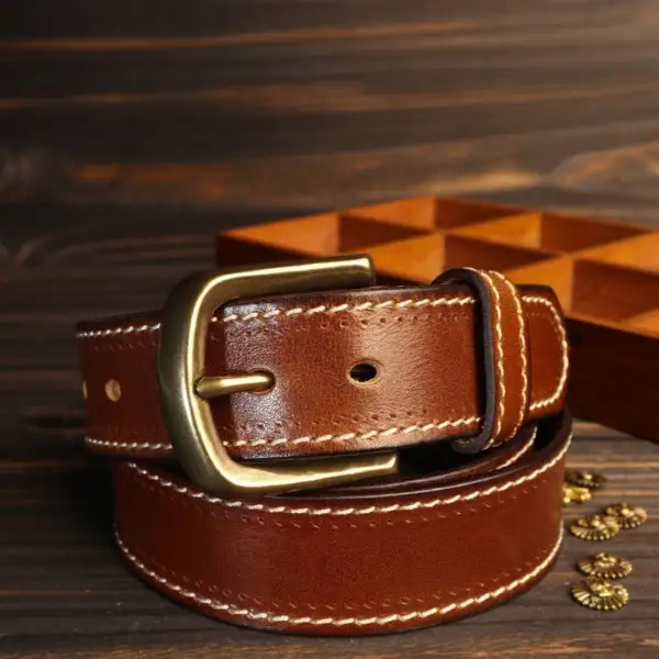 Stitched Leather Belt