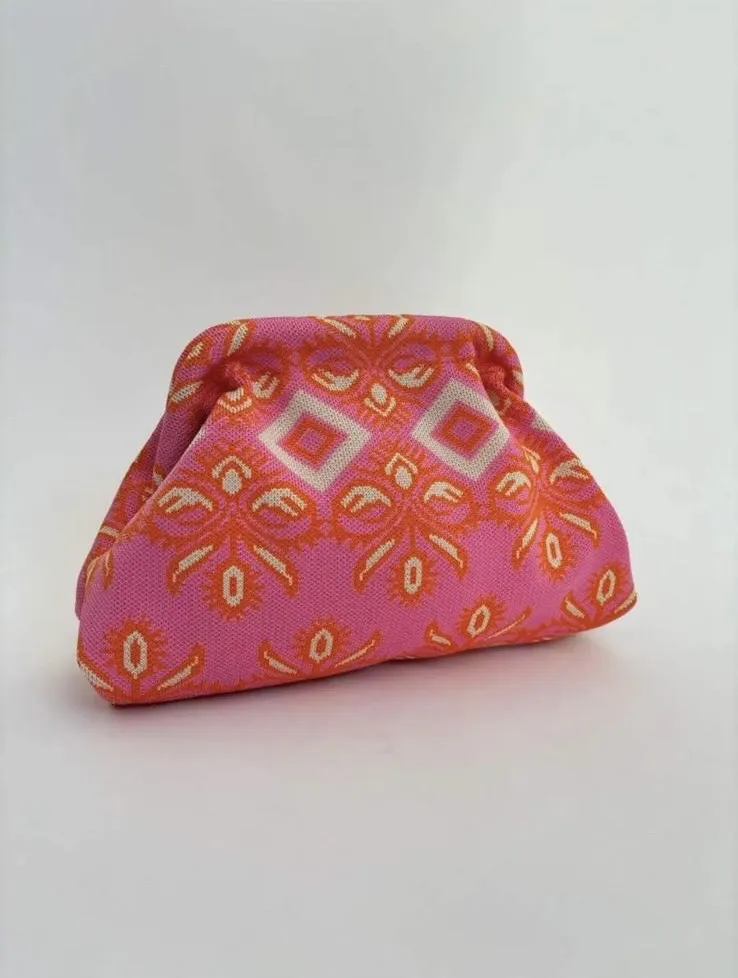 Swirl Print Geometric Print Cosmetic Bag
