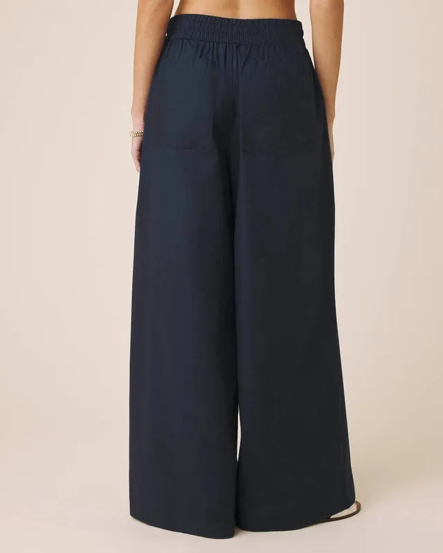 Casual Simple Poplin Pants