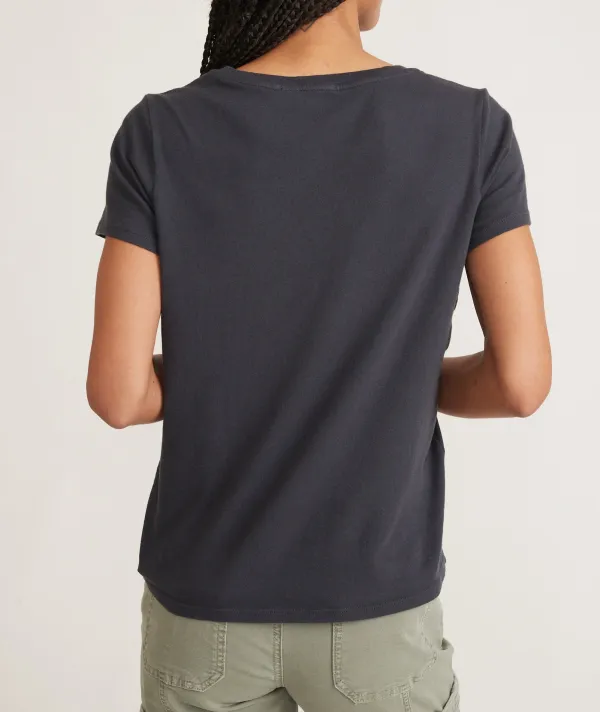 Faded Black Crew Neck Vintage Tee