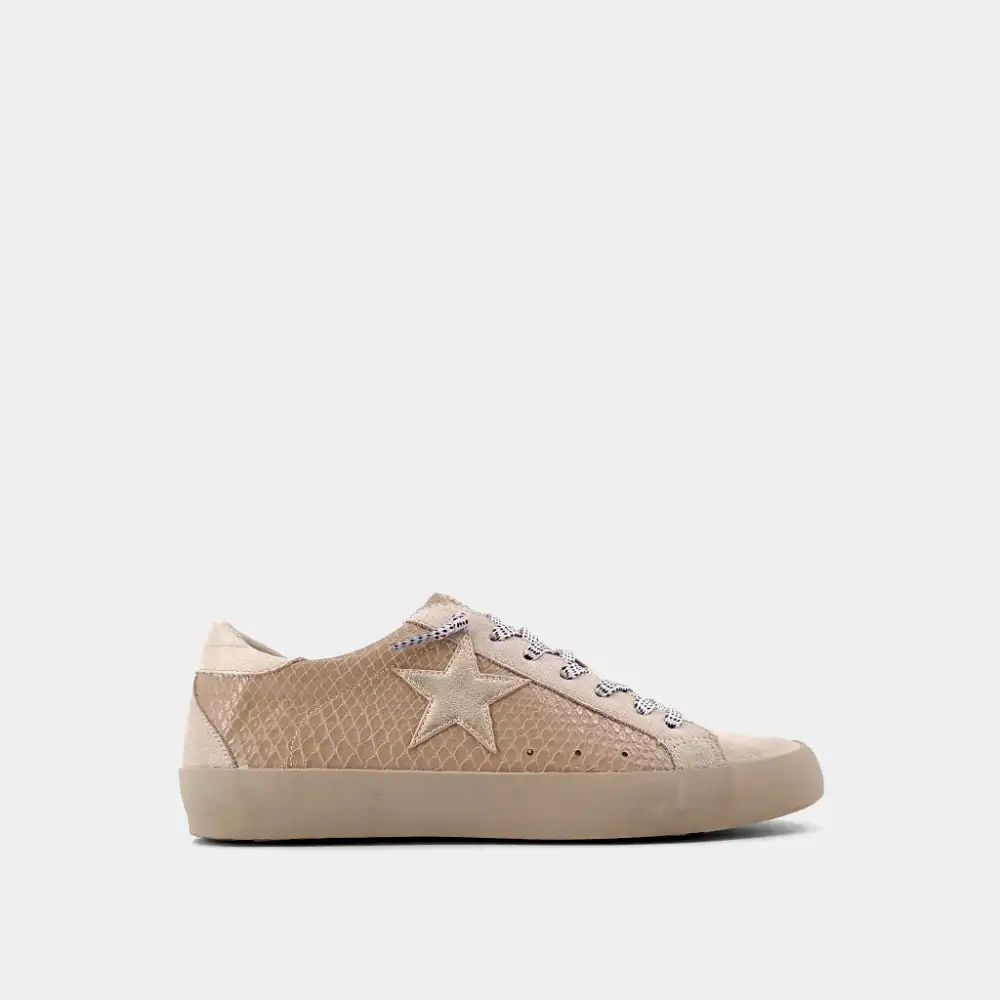Vintage Inspired Snake Print Casual Sneakers