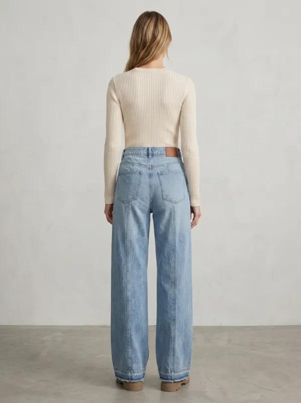 Women's Wide Leg Casual Denim Jeans