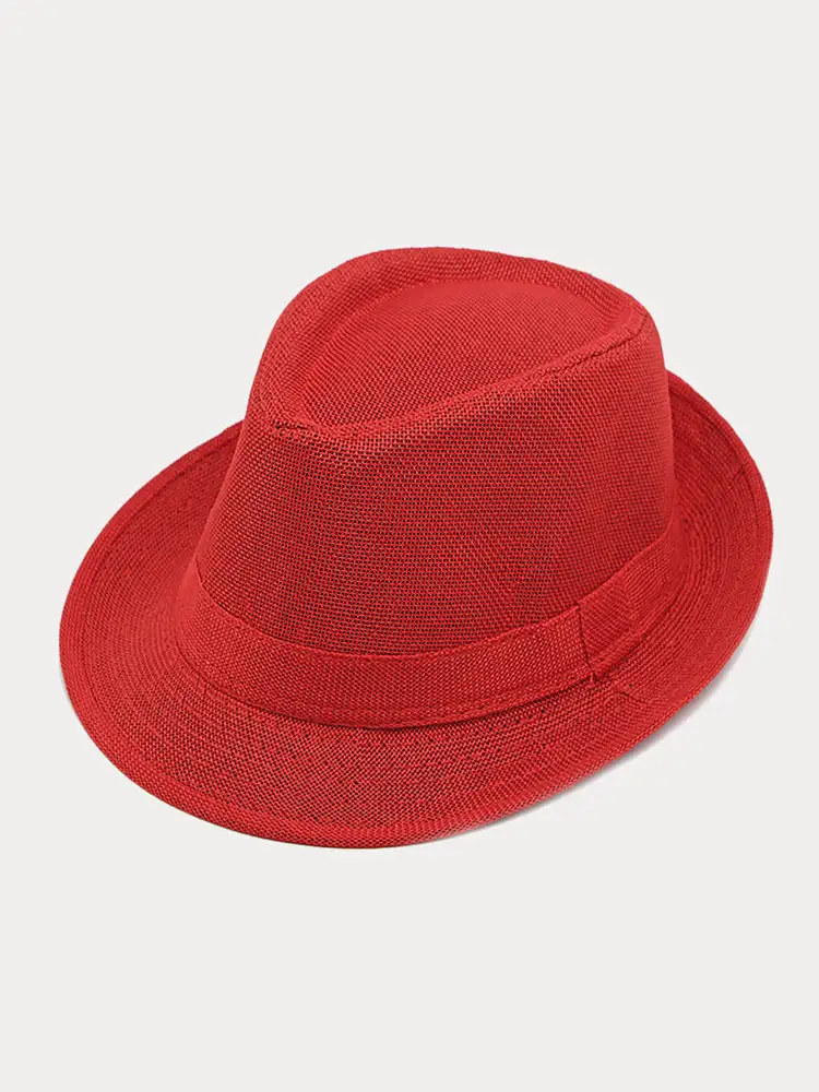 Beach Sun Protection Cotton Fedora Hat