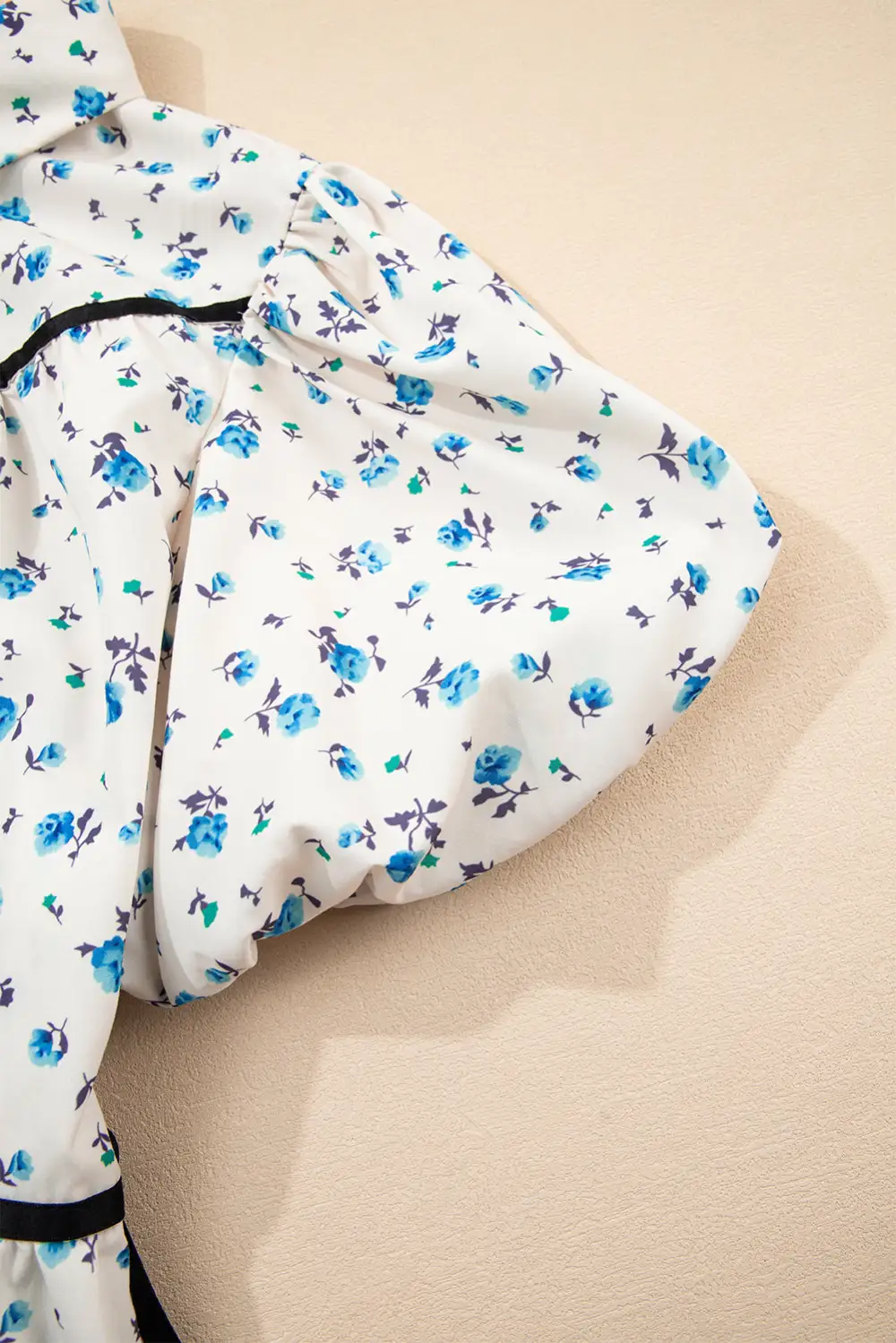 Everyday Floral Puff Sleeve Short Sleeve Shirt Blouse