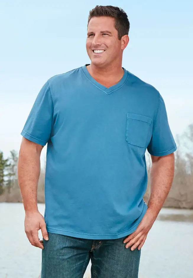 Heavyweight Pocket V-Neck Tee