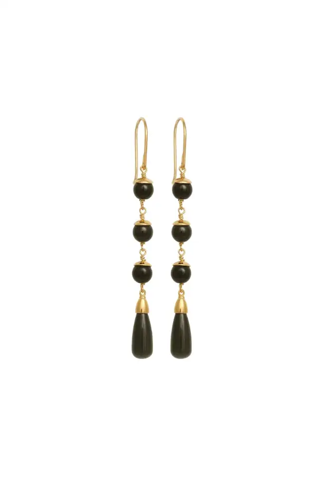 Onyx Sun Earrings