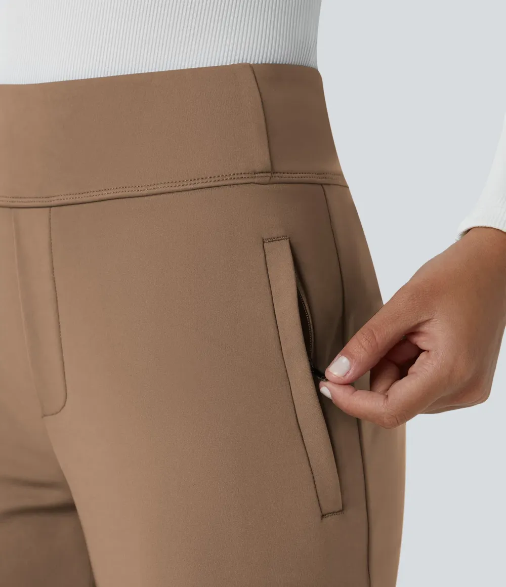  DayStretch Mid Rise Side Zipper Pocket Work Flare Pants