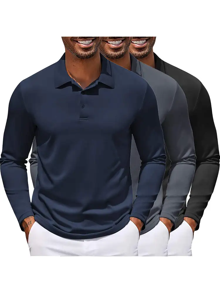 Breathable Textured Knit Polo Shirt