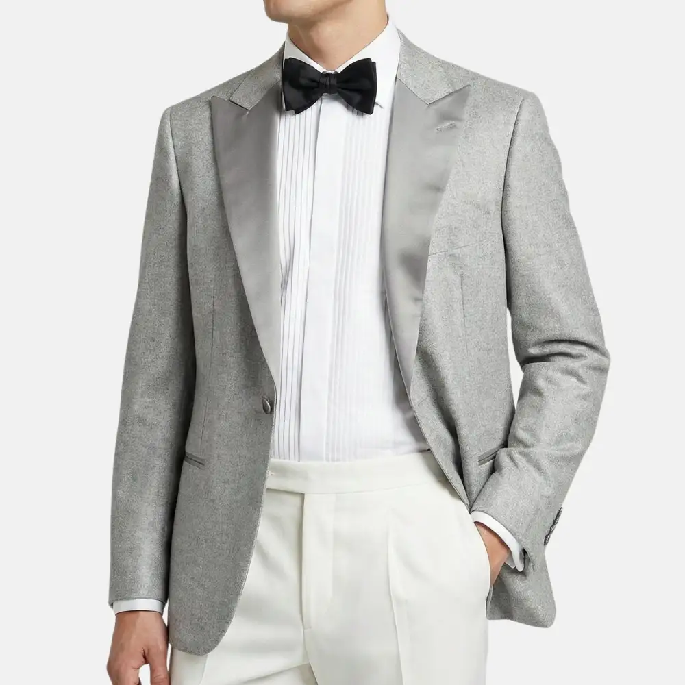 Structured Wool Tailored Blazer Jacket
