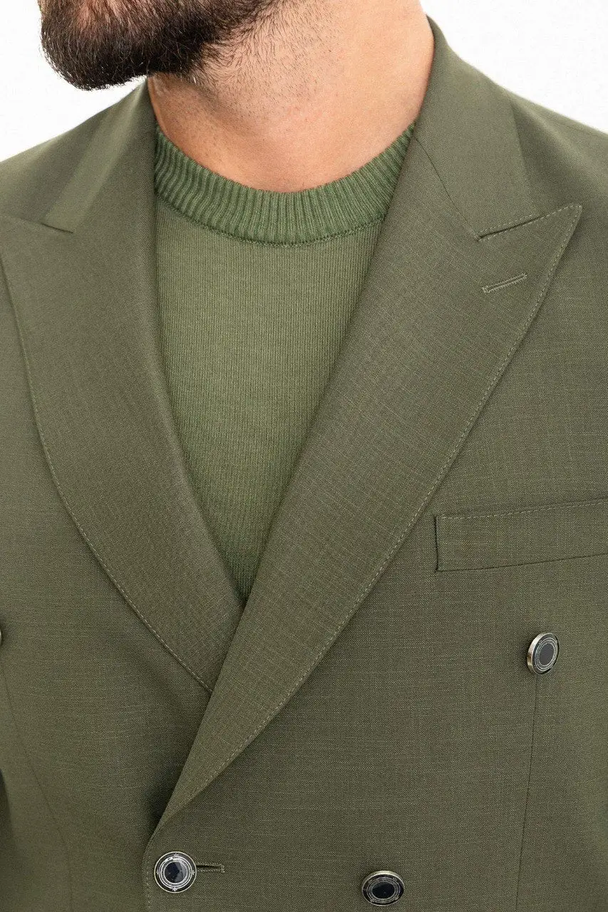 Streamlined Slim Fit Double Breasted Blazer