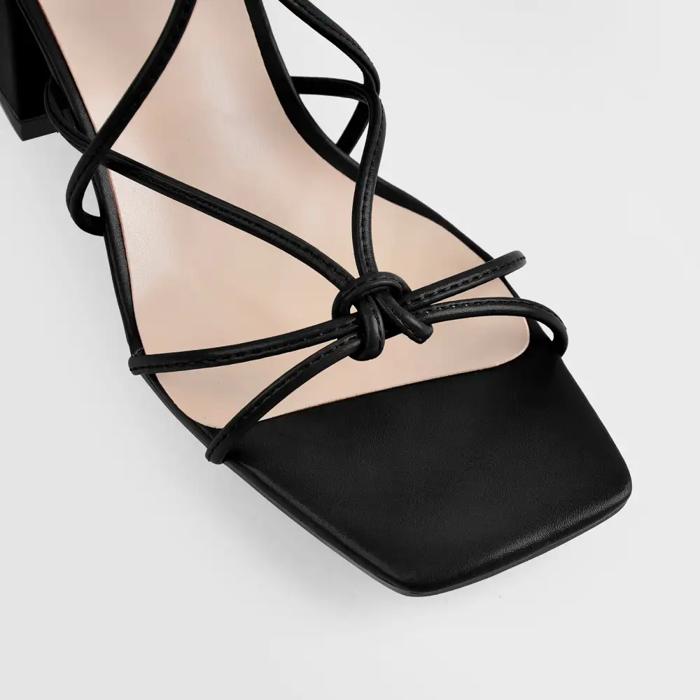 Crisscross Gladiator Strappy Chunky Heel Sandals
