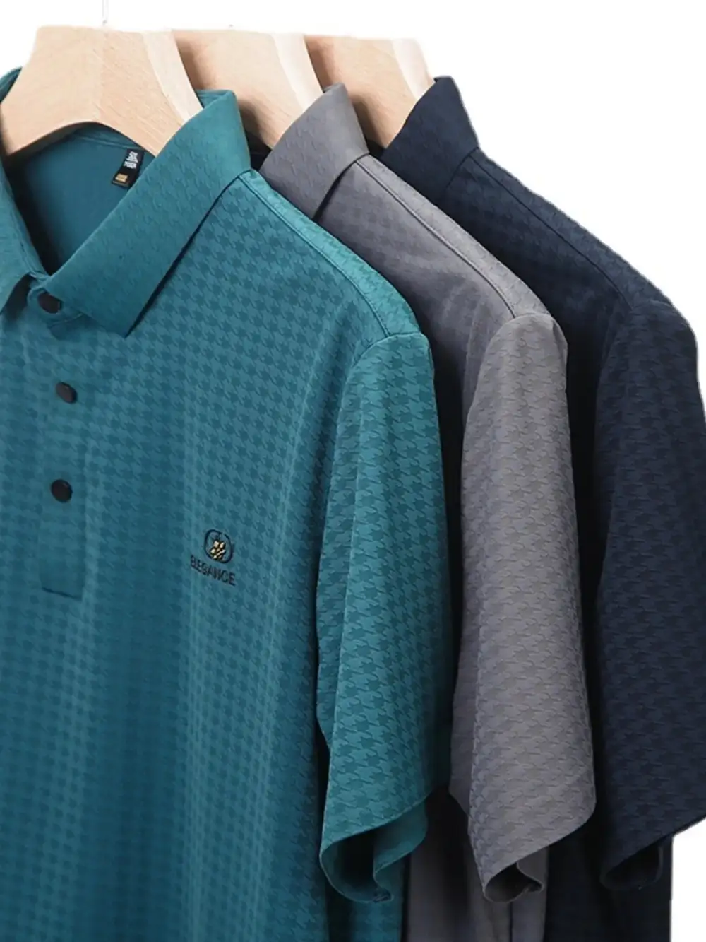 Everyday Textured Short Sleeve Collared Polo Shirt