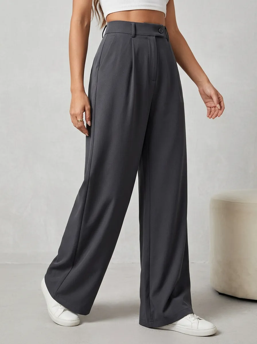 Refined Casual Wide Leg Pants