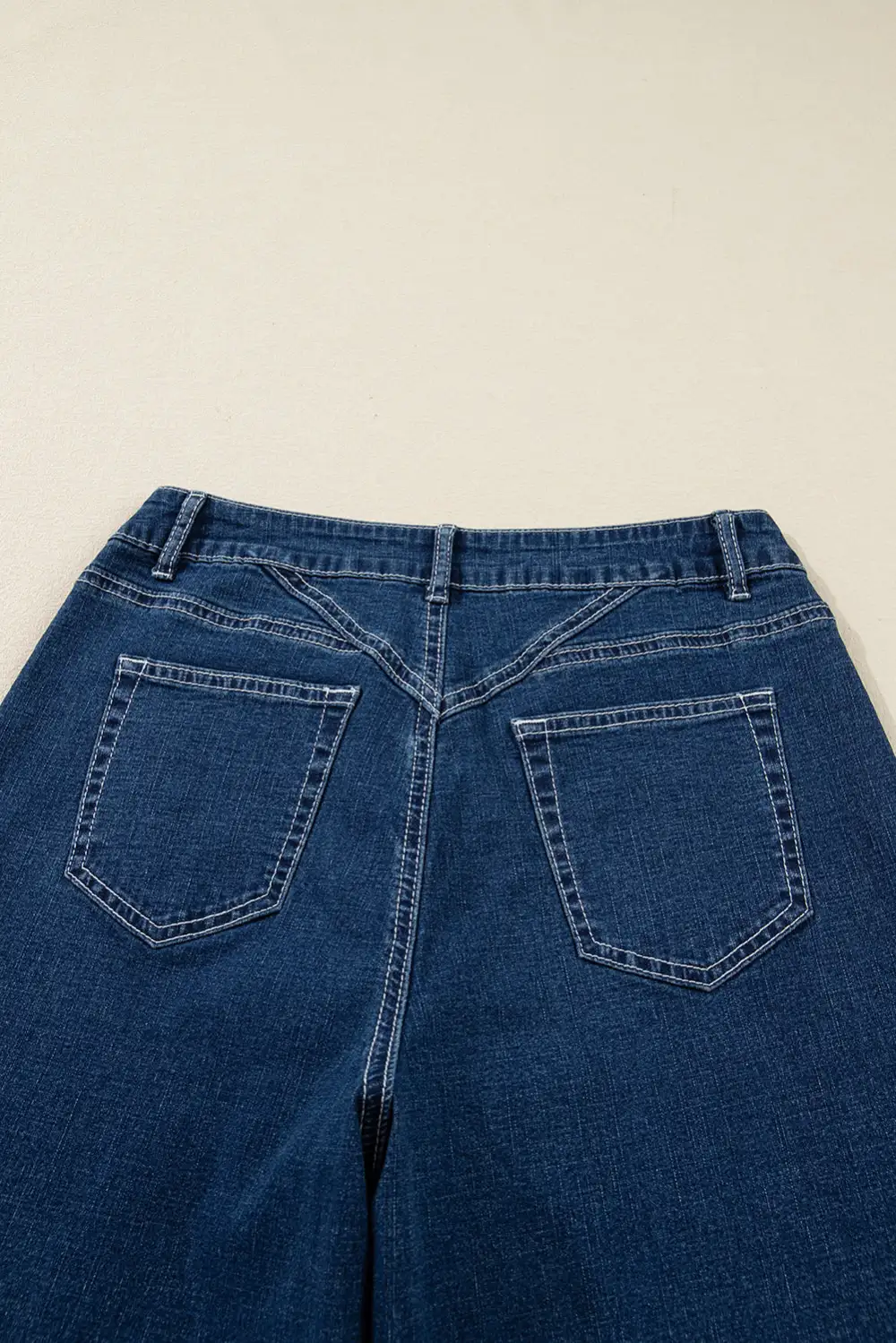 Loose Fit Cuffed Denim Jeans