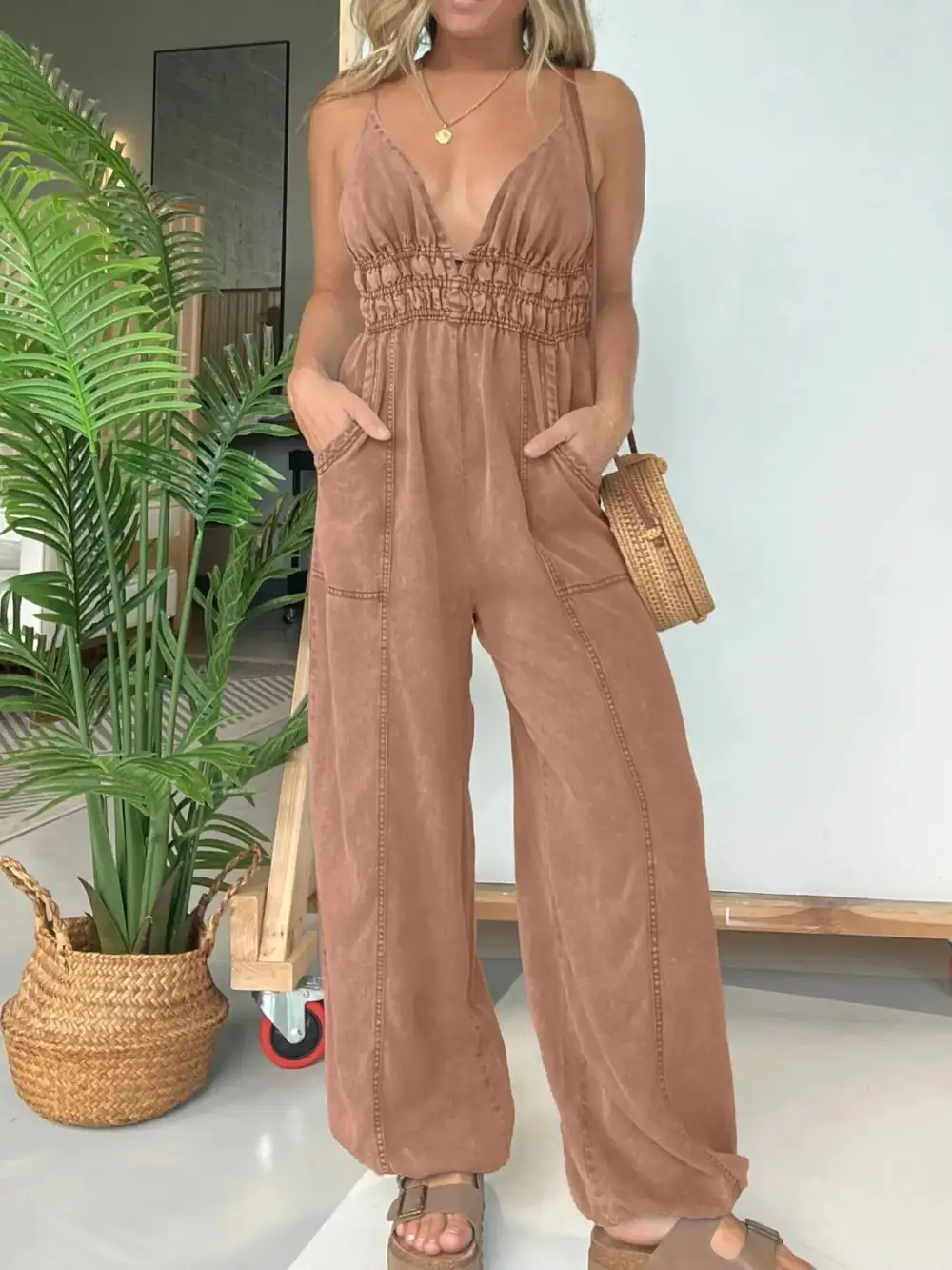 Everyday Wide Leg Full Jumpsuit