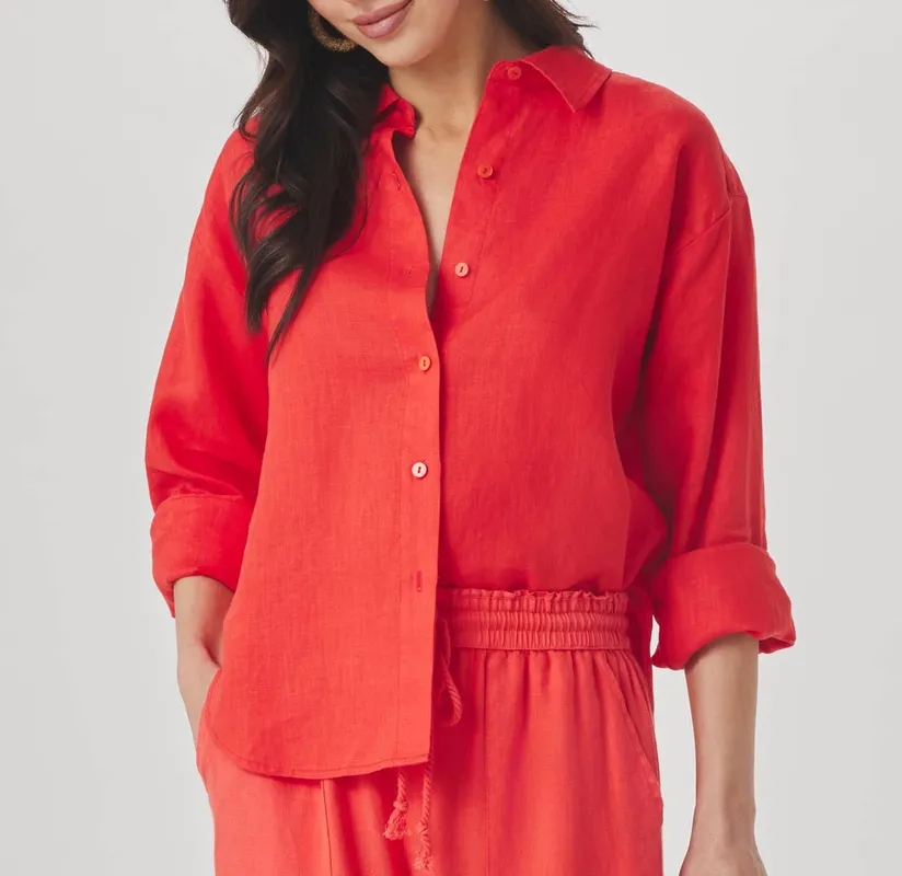 Linen Button Down Top